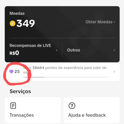 CONTA TIKTOK LEVEL - 25