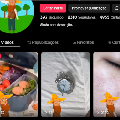 Conta do tiktok com 2300 Seguidores