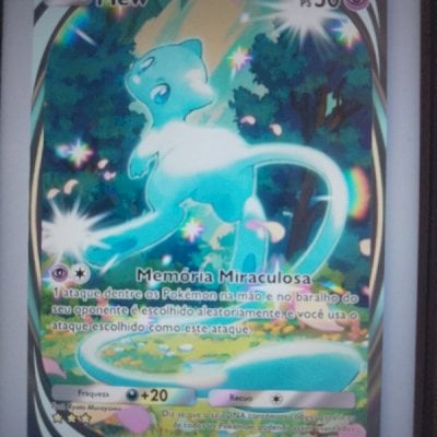 CONTA DE POKÉMON TCG COM MEW SHINY, MEWTWO, CHARIZARD, PIKACHU E CELEBI EX