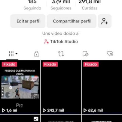 Conta tiktok com 38 k seguidores
