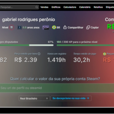 conta steam Nível 11