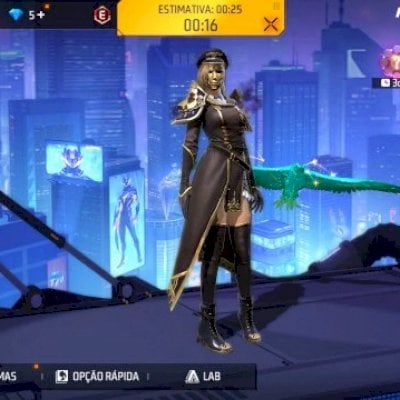 Conta ff com diversas skin e personagens