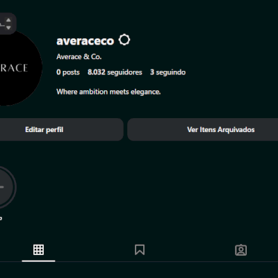Conta Instagram com 8 mil seguidores