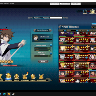 Conta End Game naruto online