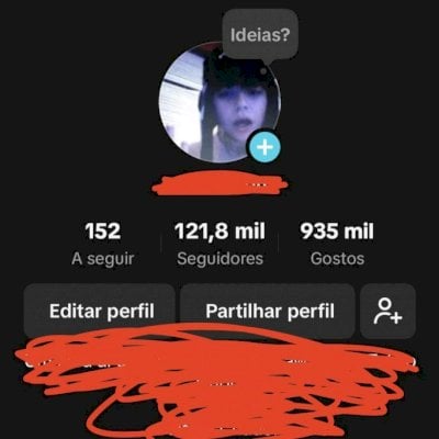 Conta de tiktok com 120k de seguidores reais