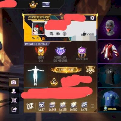 Conta Free Fire Rara Skins Exclusivas e Personagens Liberados