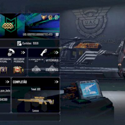 Conta cod mobile 1 mitica  + bastante item raro