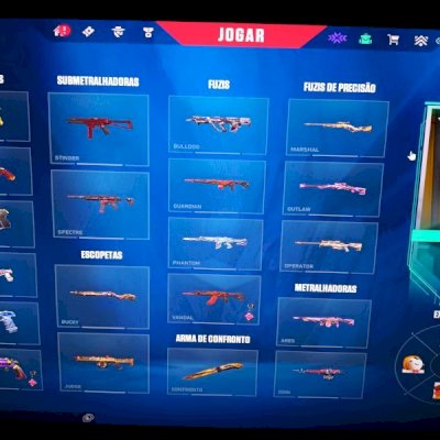 conta valorant pick imortal 1 várias skins