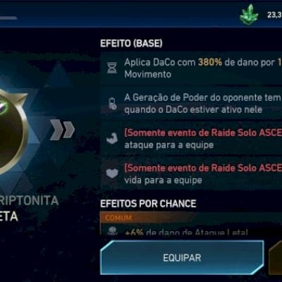 Injustice 2 mobile Beta club e outros artefatos