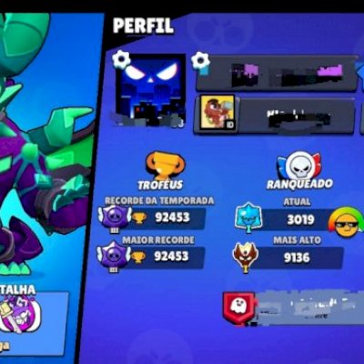 Conta RARA, Todos brawlers FULL, +450 Skins, 92 hipercarga , 120k ouro e mais
