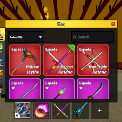 Conta com ttk cdk gdh anjo v4 Full frutas aleatórias no inventário e muito mais