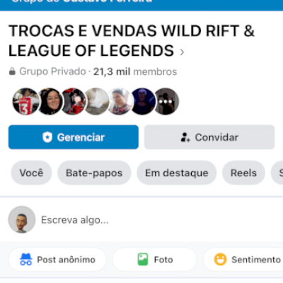 Grupo facebook 21400 membros