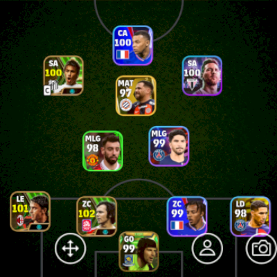 conta de efootball nao muito forte mas com varias coisas para evoluir