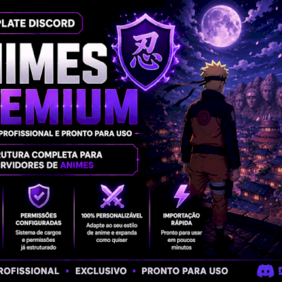 Templates Discord Premium para Animes | Profissional e Pronto para Uso