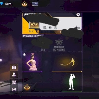 CONTA FF + SKIN RITIMO ROSADO + FOICE PATADA DE OURO + 100 DIAMANTES (SEU EMAIL)