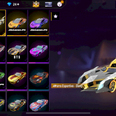 Conta com varias skins raras e antingas com parceria