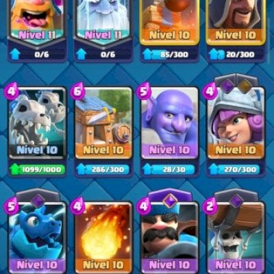 Conta de Clash, 8600 de troféus, LV 48, torre 14, com 7 evoluções e 2 herois