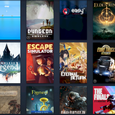 Conta steam de 2015, com 290 jogos