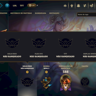 Unranked com TODOS os Champs e 104 Skins ( SUP / ADC )