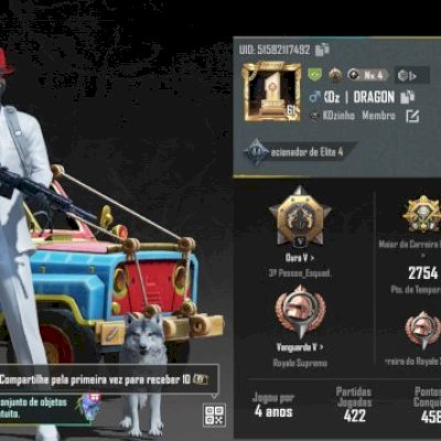 Estou vendendo conta pubg conta com armas evolutiva