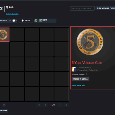 CS2 | 1000+ horas (Sem Prime) | Medalha/Moeda de 5 Anos