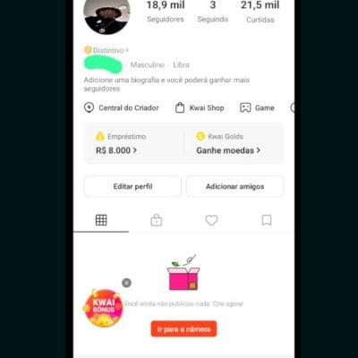 Vendo essa conta kwai 18,9 mil seguidores orgânico