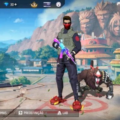 OPORTUNIDADE! CONTA CONJUNTO DINO + KAKASHI + MOCHILA LENDÁRIA + PASSE BOOYAH