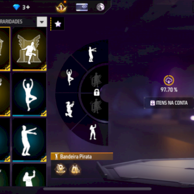 Conta Free Fire Antiga – Muitos Itens Raros e Skins