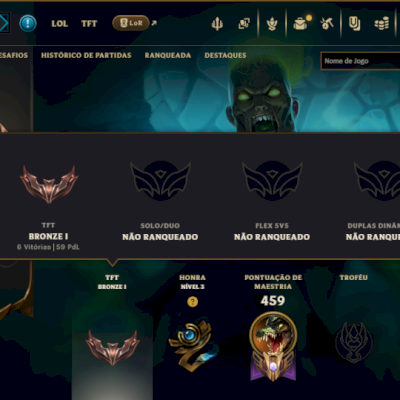 Unranked com TODOS os Champs e 119 Skins ( MID / JG / ADC )