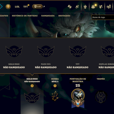 Unranked com 30 Champs e 9 Skins