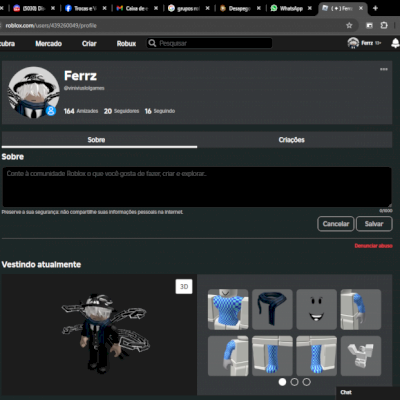 Conta Roblox Com SKins, Passes e Frutas