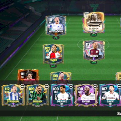 Continha de FIFA mobile com 111 de over e nível 53