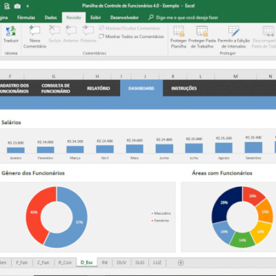 Planilha de Cadastro e Controle de Funcionários em Excel [COMPLETA!]