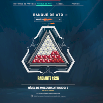 Conta Valorant com + 7.5k em Gastos | ex RADIANTE top 226 | FULL ACESSO