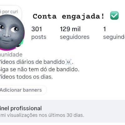 Conta insta 120k tudo orgânico