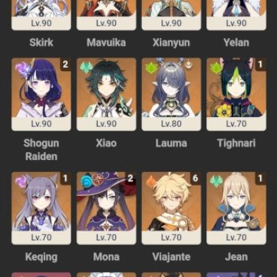 Conta Genshin impact