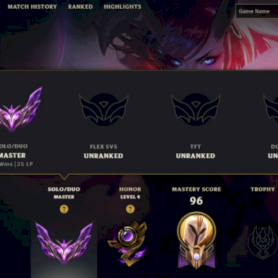 Conta mestre league of legends