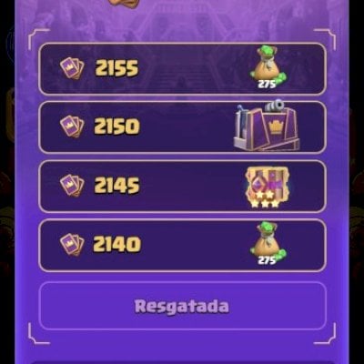 Conta atualizada, N. Coleção 2138 pass Royale liberado.