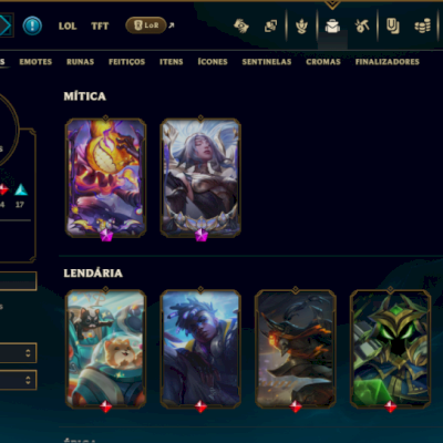 Mestre com 120 Champs e 41 Skins ( 591 PDL )