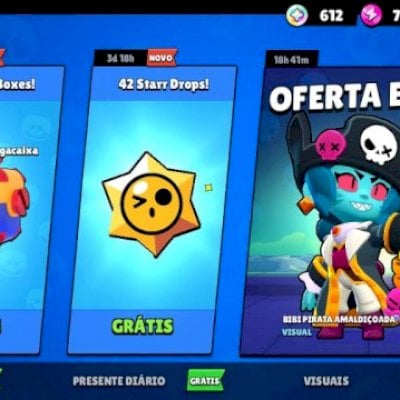 Pego troféus em contas de Brawl stars