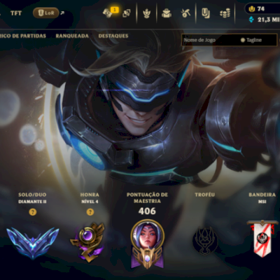 CONTA LOL LEAGUE OF LEGENDS DIAMANTE 2, EX 600 PDL DECAY - DIVERSAS SKINS