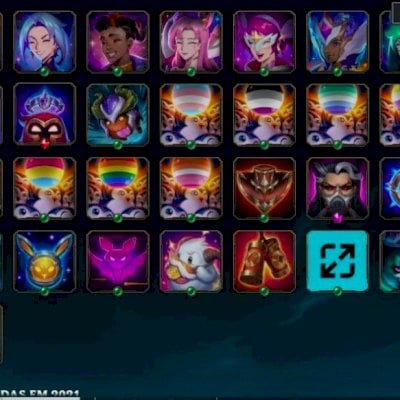 Conta LoL, desde 2011, 289 skins, 4 skins ultimate 5 míticas 11 lendarias lvl673