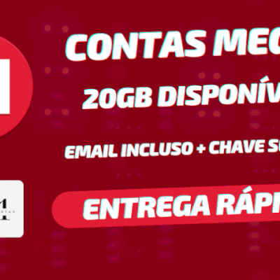 CONTAS MEGA 20GB + CHAVE SECRETA + EMAIL INCLUSO (ALTA QUALIDADE) FULL ACESSO