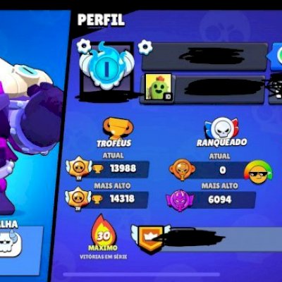 CONTA DE BRAWL STARS COM 14K DE TROFÉUS