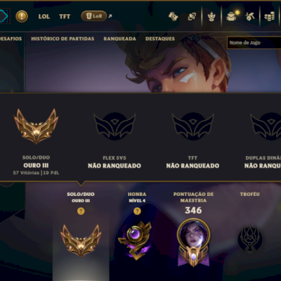 Conta Ouro 2 com 135 Champs e 91 Skins ( MONO ADC )