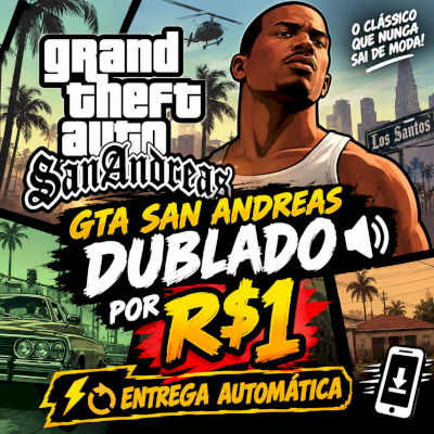 GTA SAN ANDREAS DUBLADO POR R$1
