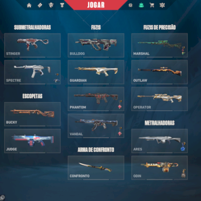 Conta valorant de 3 anos, ex imortal com 48 skins (3400 reais investidos)