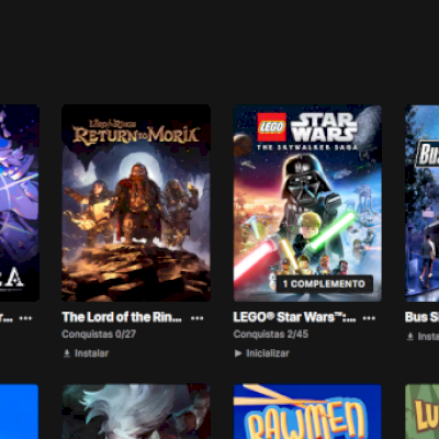 Conta com +180 jogos