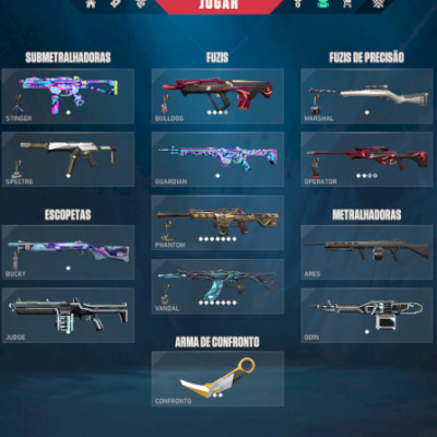 Conta ouro 3, com uma quantia considerável de skins e uma faca.