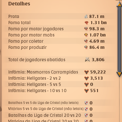 CONTA ENDGAME 1B300+ 100M PRATA